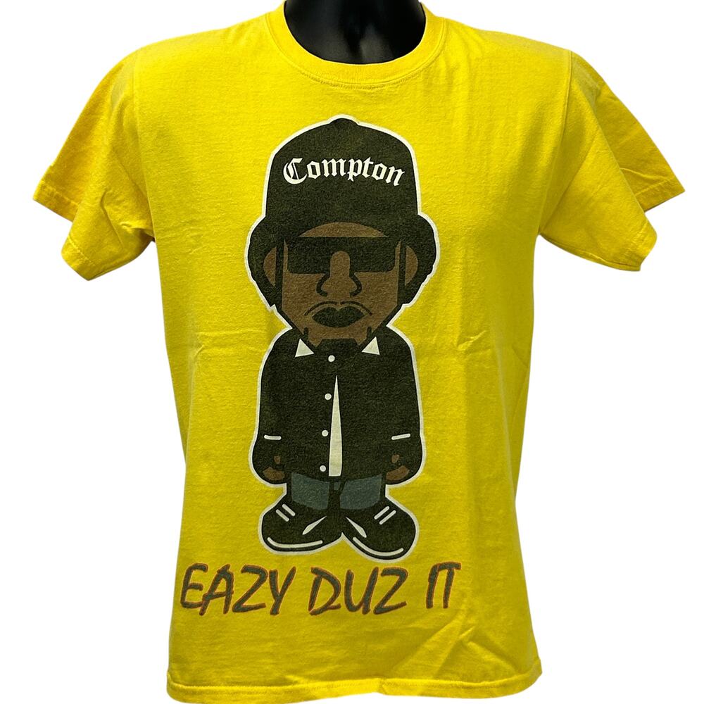 Eazy-E NWA Ruthless Records T Shirt Yellow Rap Hip Hop 20th 2008 Unisex S Small